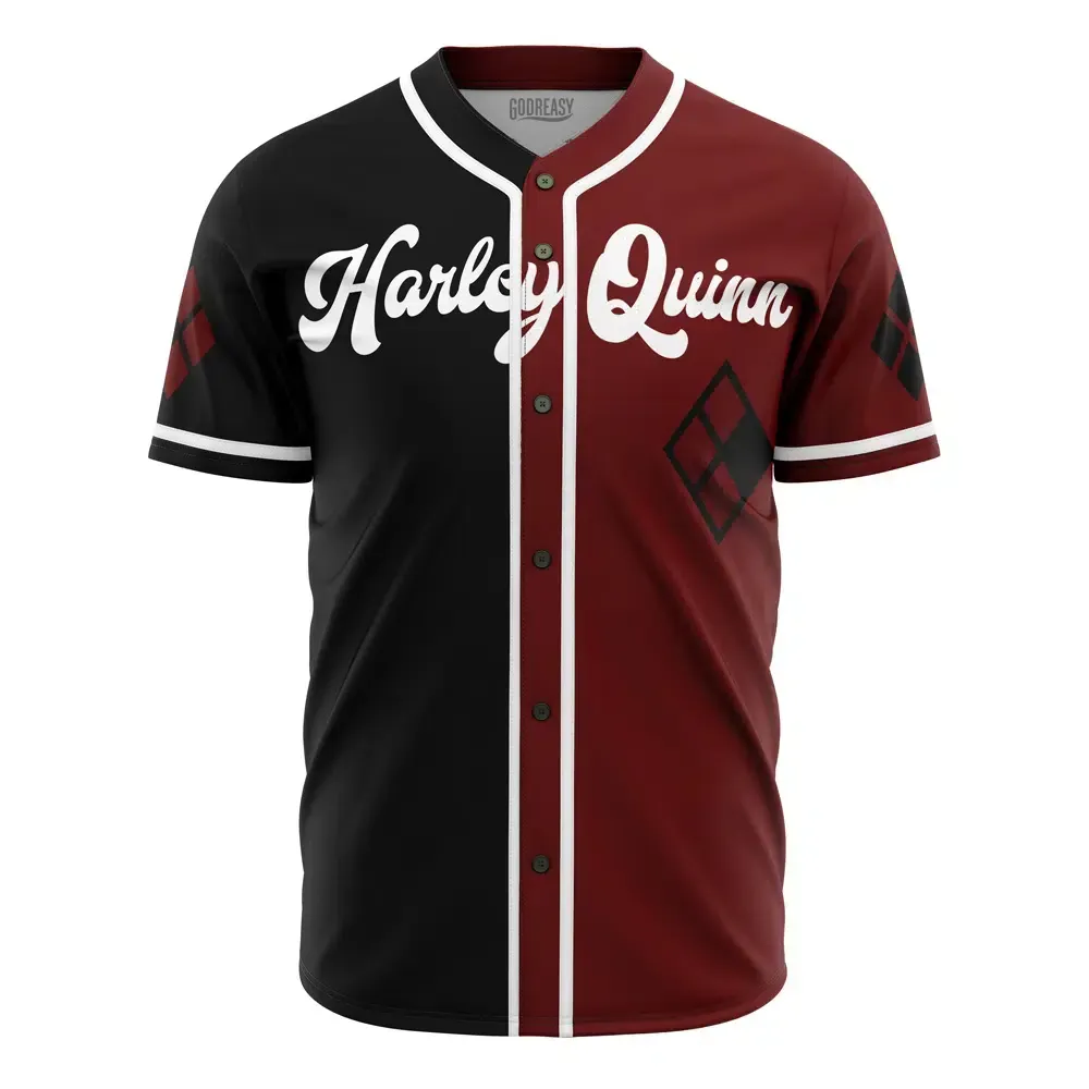  Baseball Jersey Harley Quinn Live Fast Die Clown DC Comics, Harley Quinn Jersey