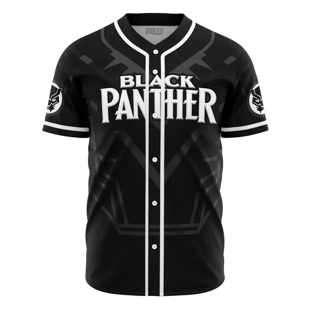  Baseball Jersey Personalized Black Panther Marvel, Personalized Black Jersey