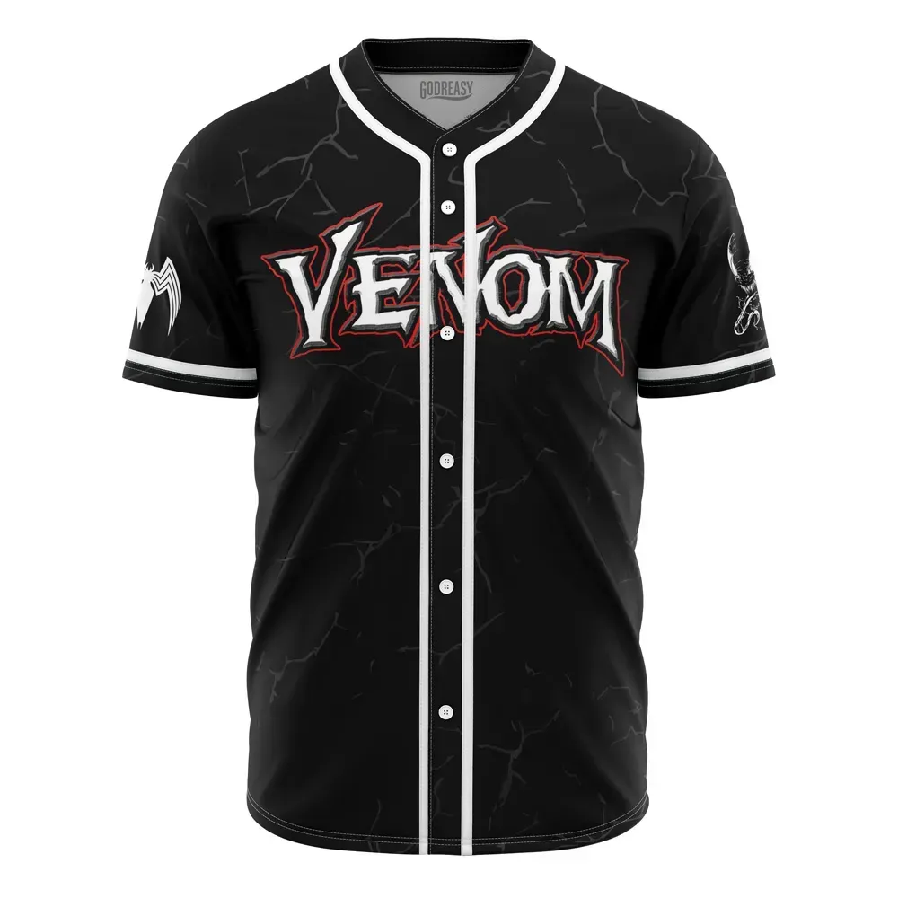  Baseball Jersey Venom Marvel, Venom Marvel Jersey
