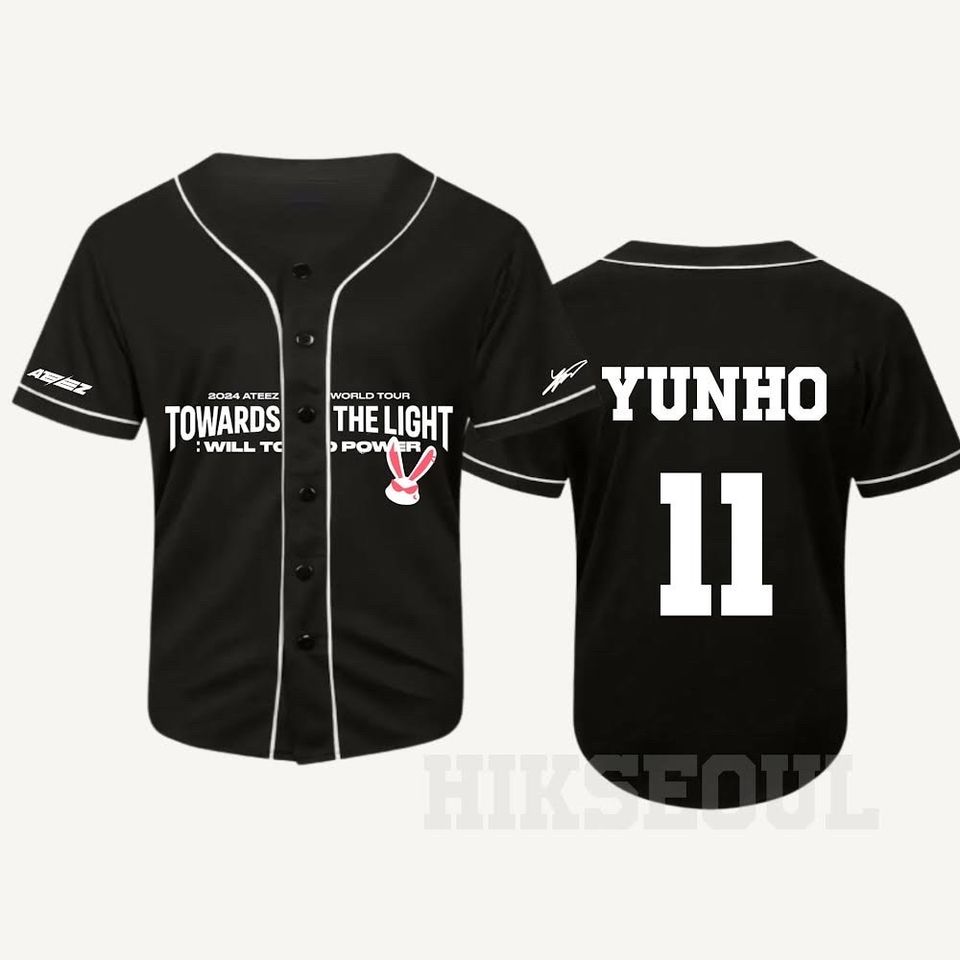 Ateez Towards The Light: Will To Power Tour Baseball Jersey