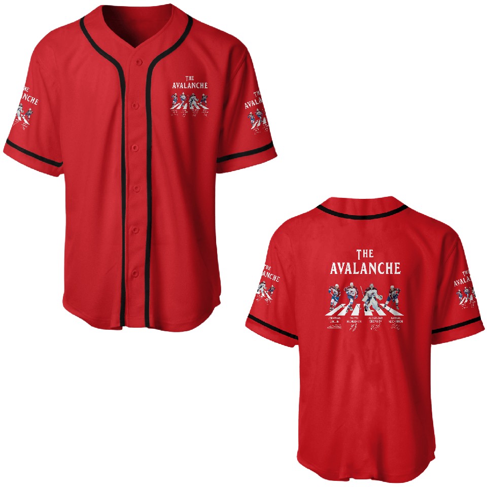Avalanche Walking Abbey Road Signatures Ice Hockey Baseball Jersey