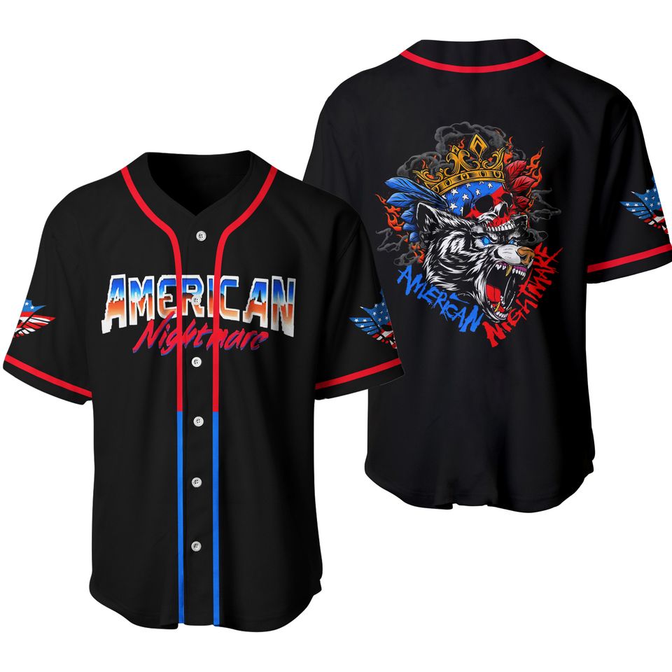 American Nightmare Baseball Style Jersey For Women