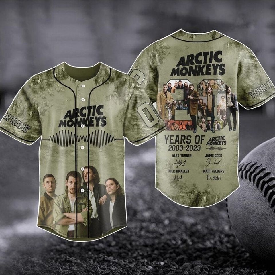 Arctic Monkeys 20 Years Anniversary Baseball Jersey