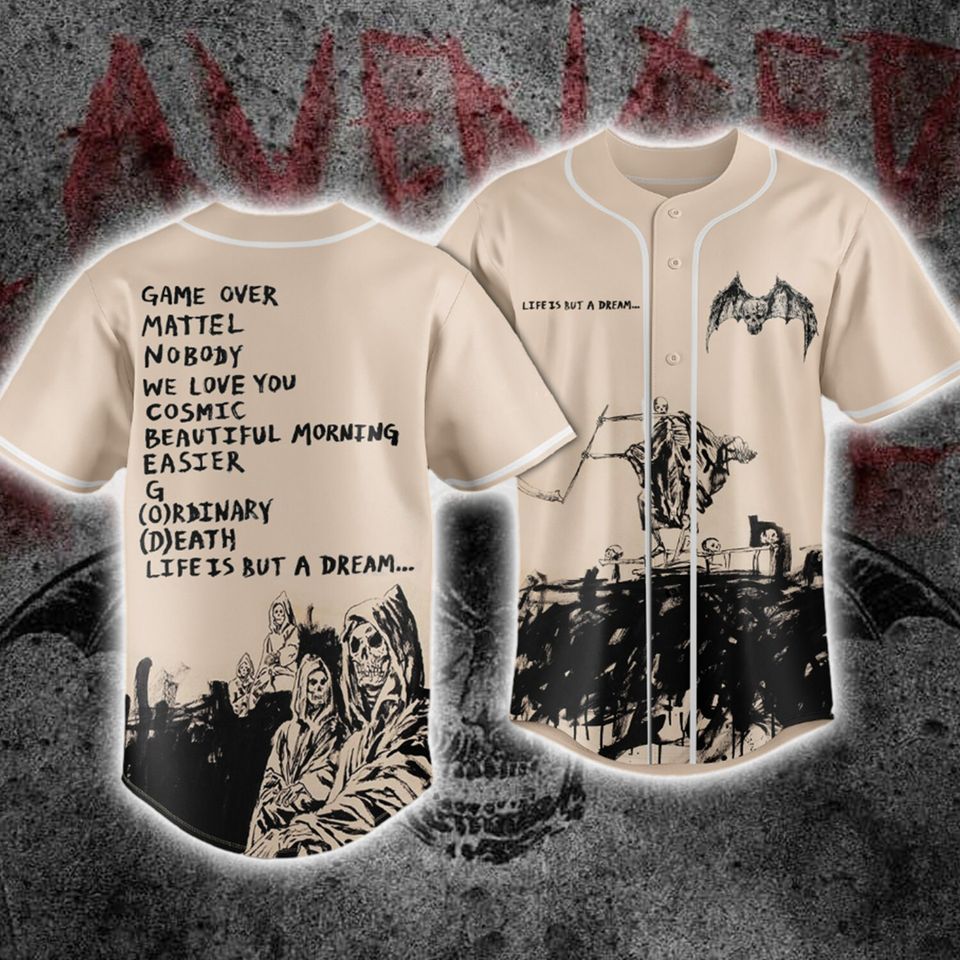 Avenged Sevenfold Life Is But A Dream North American Tour Baseball Jersey