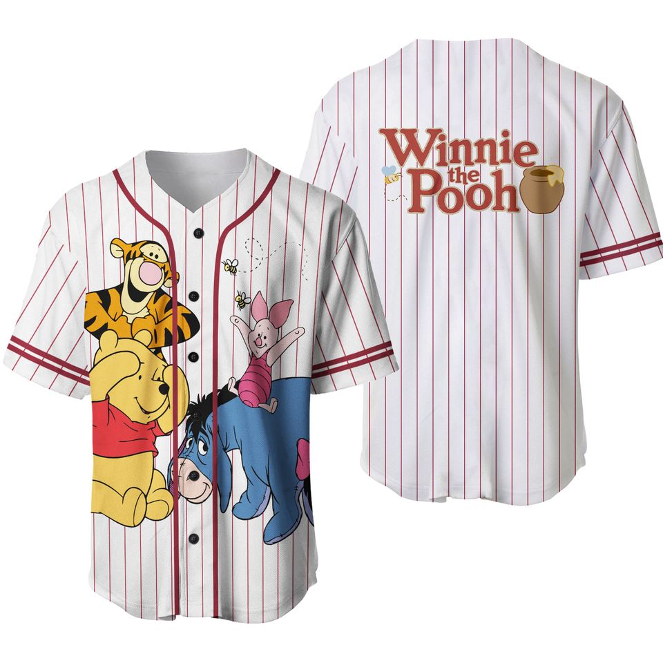 2 Sided Winnie The Pooh Baseball Style Jersey For Women