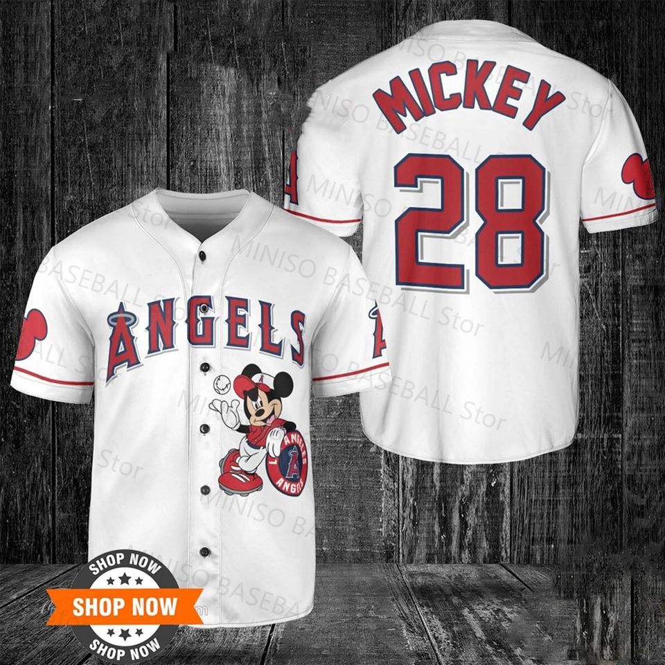 2024 Mickey Mouse L A Angels Baseball Jersey Baseballl Jersey