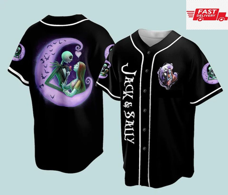  Baseball Jersey, Jack & Sally Jersey Outfit For Baseball Lover