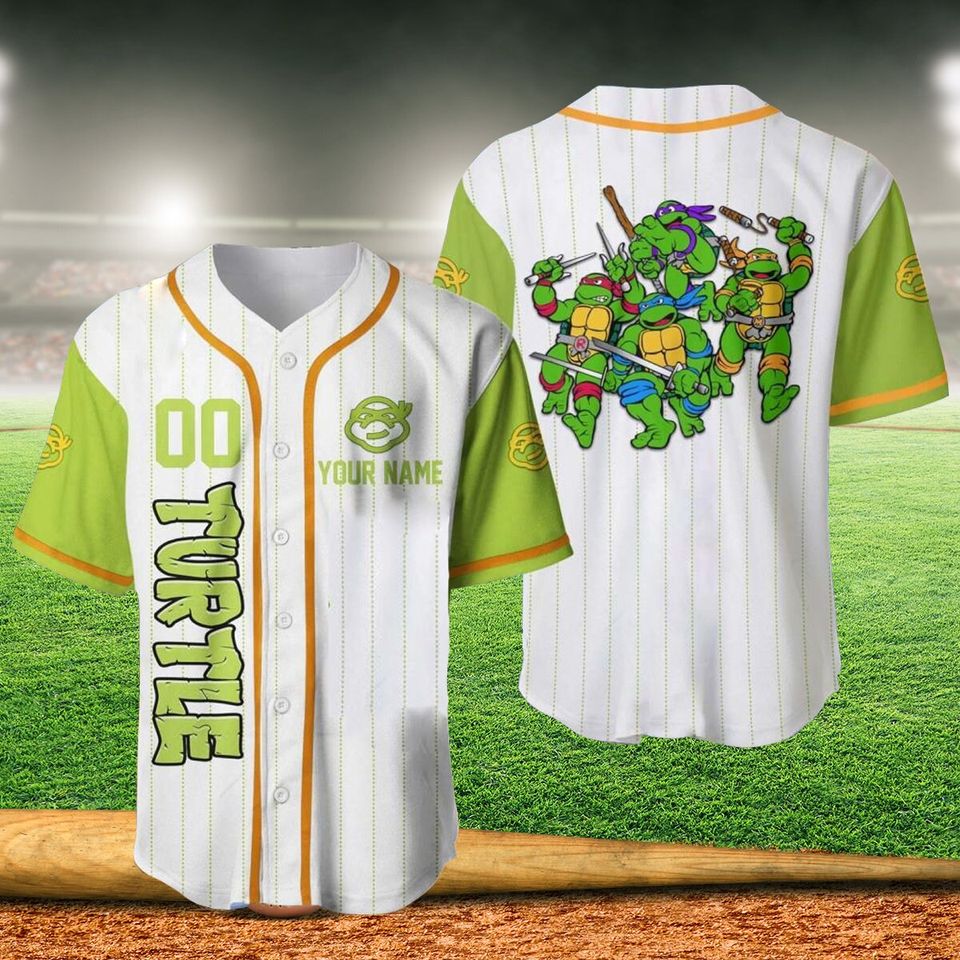 & Number Teenage Mutant Ninja Turtles Mutant Mayhem Movie Baseball Jersey, Ninja Turtles