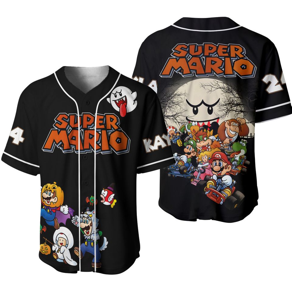  Baseball Jersey, Super Jersey, Mario Baseball Jersey
