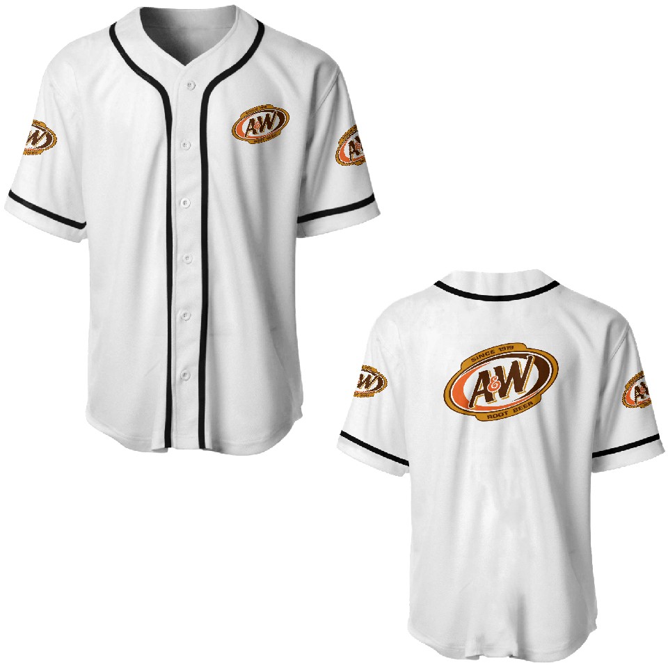 A&W Root Beer Restaurant Logo Baseball Jerseys