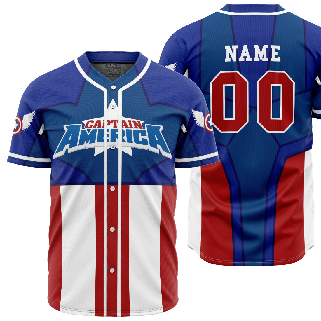 Captain America Marvel Personalized Baseball Jersey For Fans