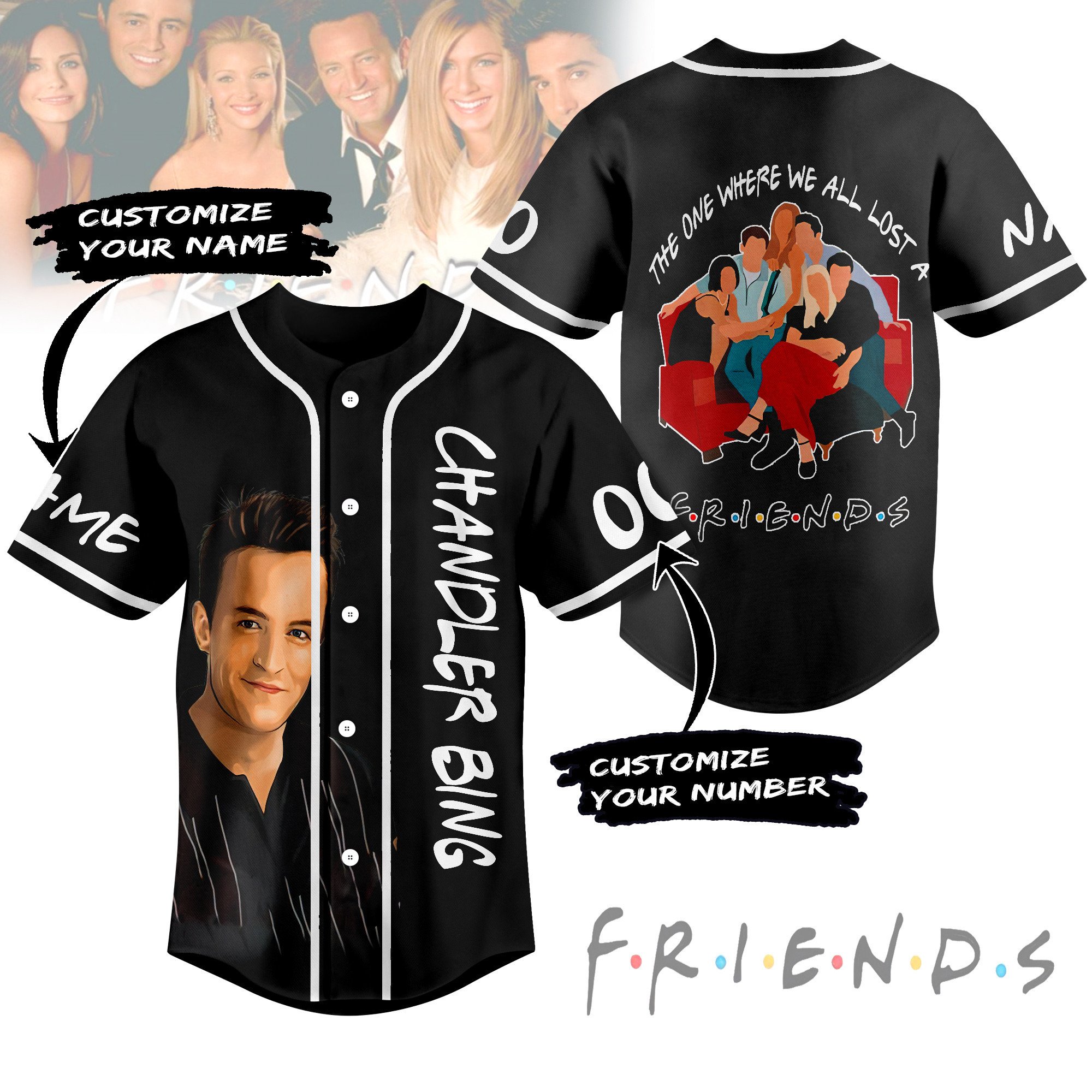 Friends For Fans Baseball Style Jersey For Men