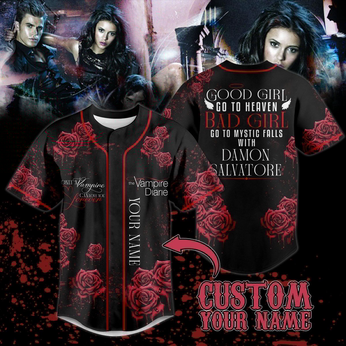 Damon Salvatore Baseball Jersey For Fans