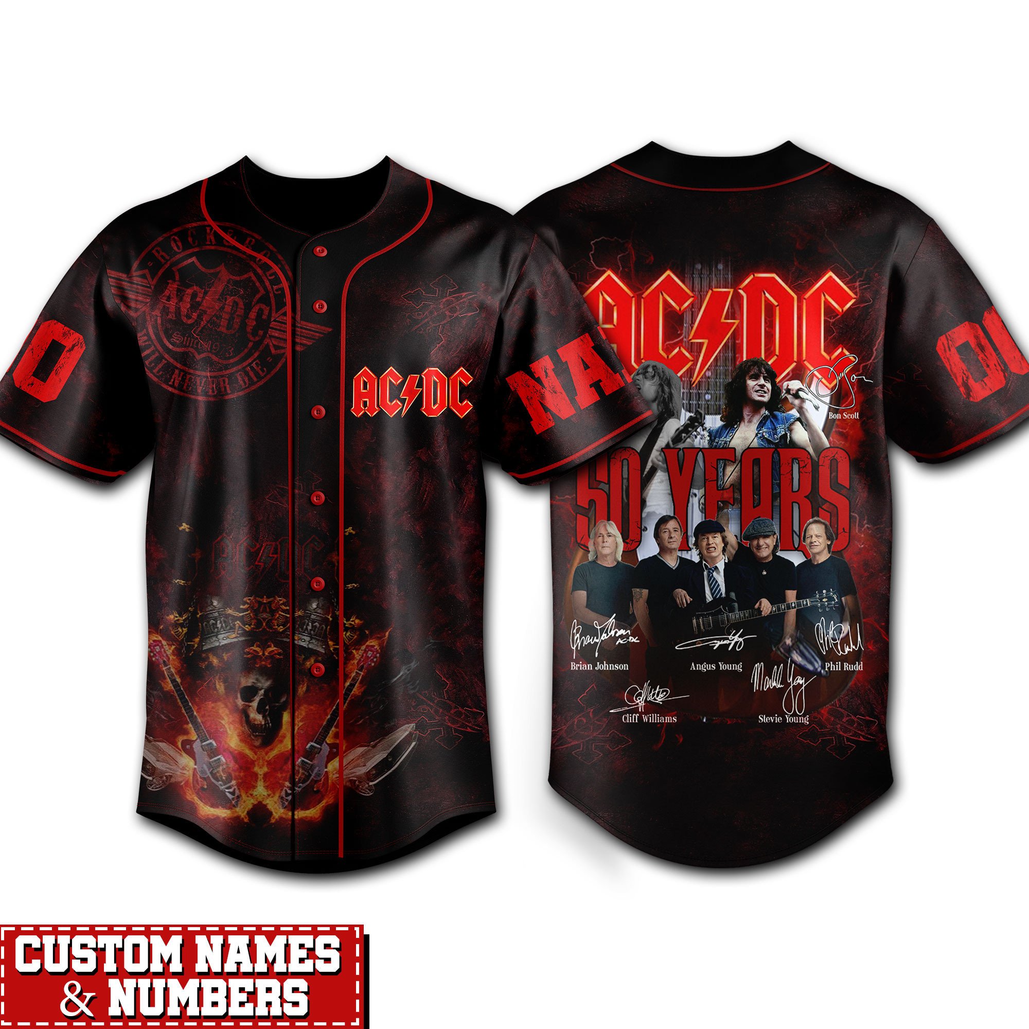 AC/DC For Fans Baseball Style Jersey For Women