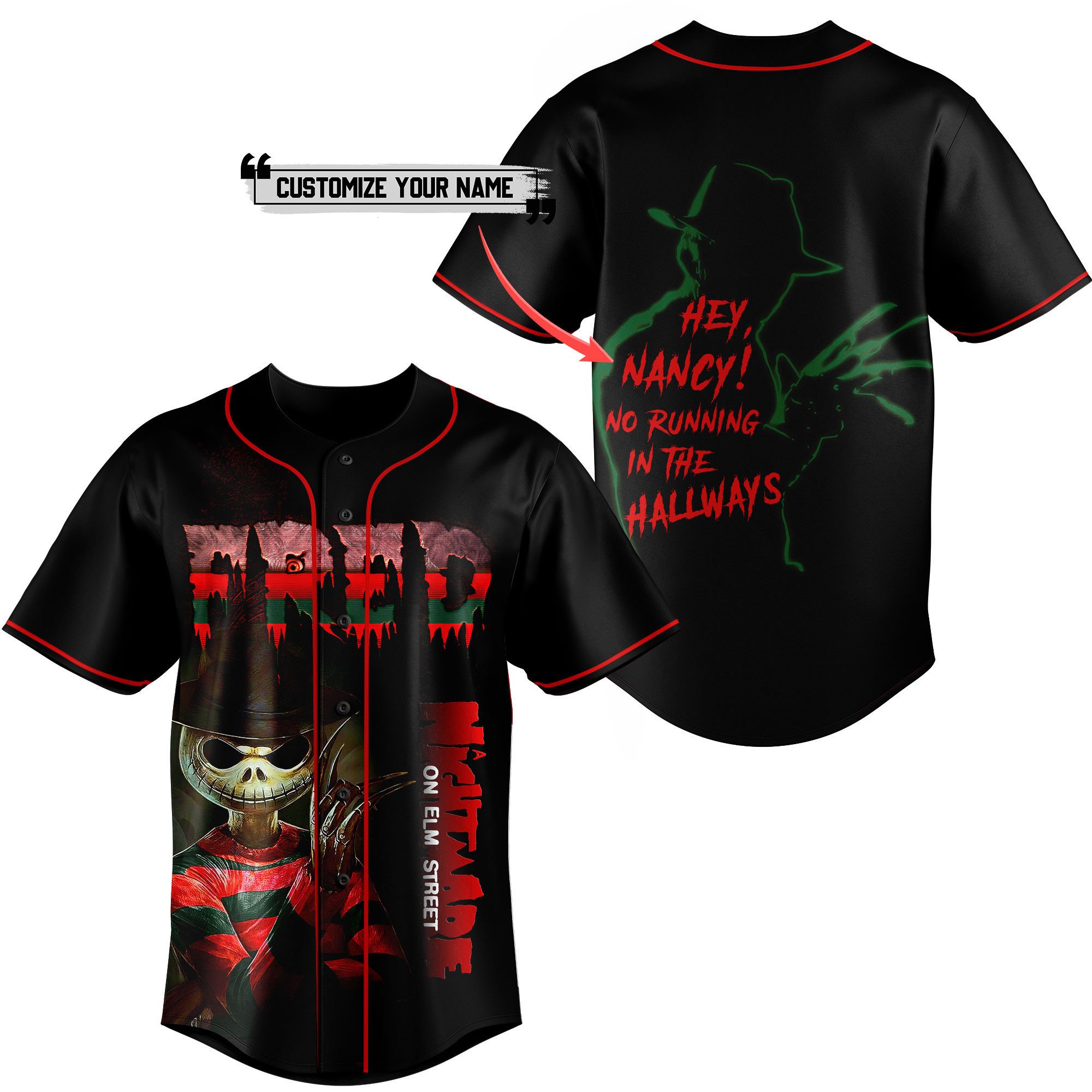 A Nightmare on Elm Street Baseball Jersey For Fans