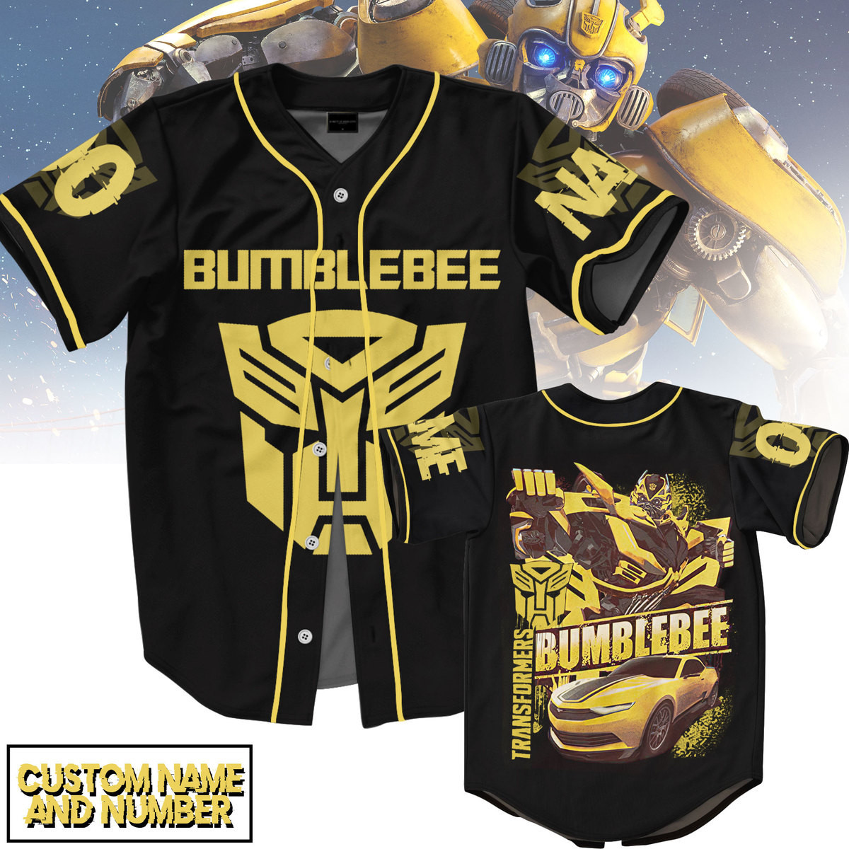 Bumblebee For Fans Baseball Style Jersey For Men
