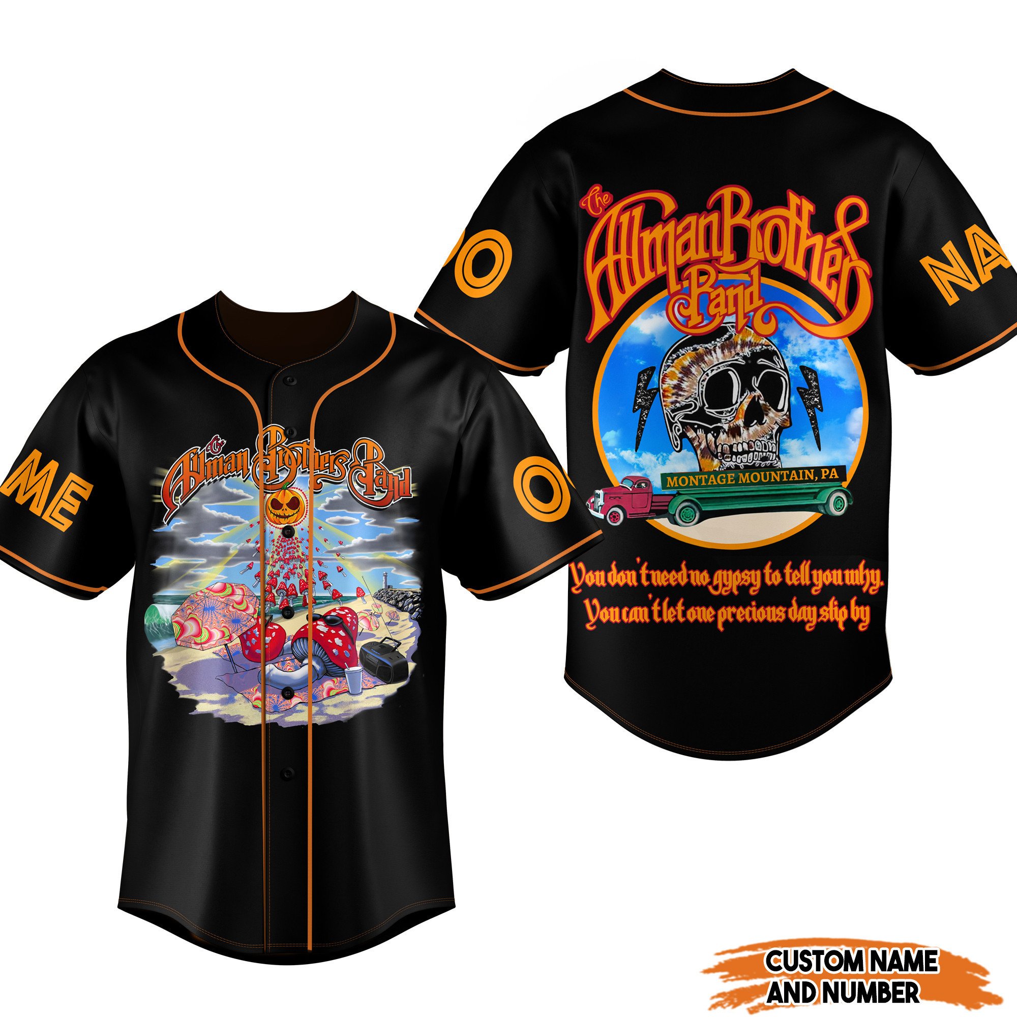 Allman Brothers Band Baseball Jersey For Fans