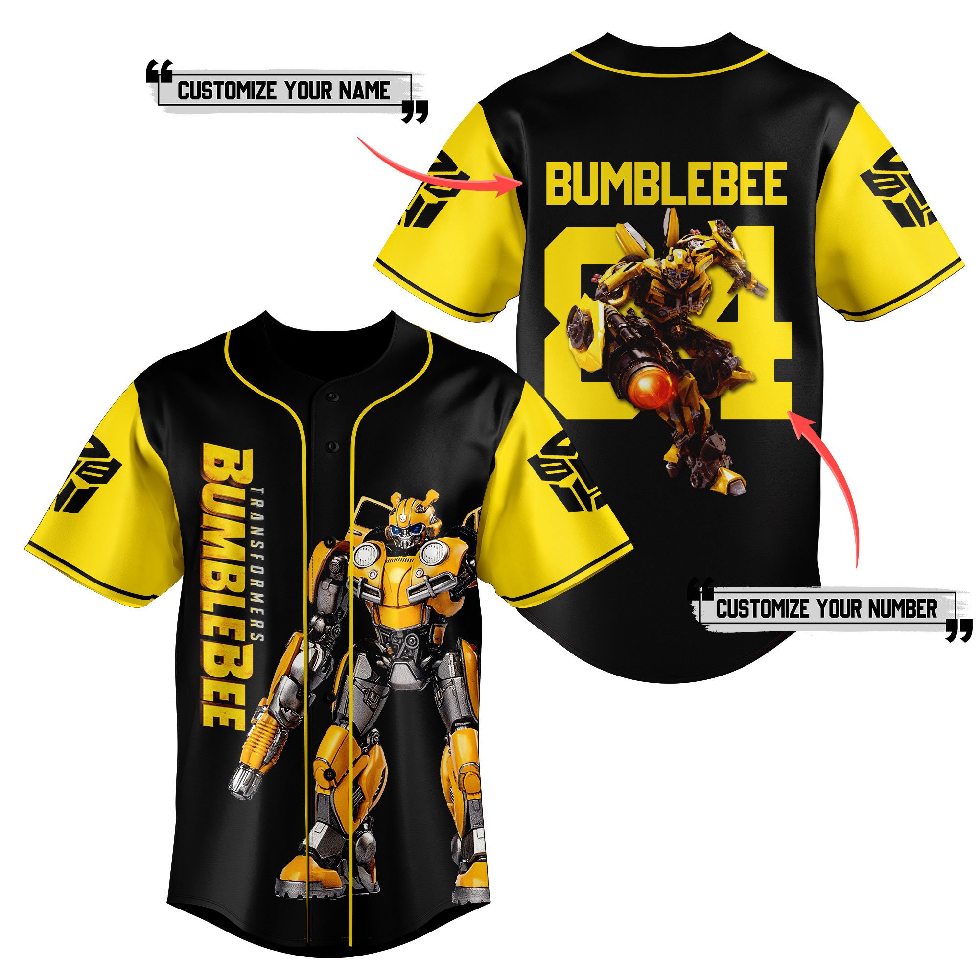 Bumblebee For Fans Baseball Style Jersey For Women