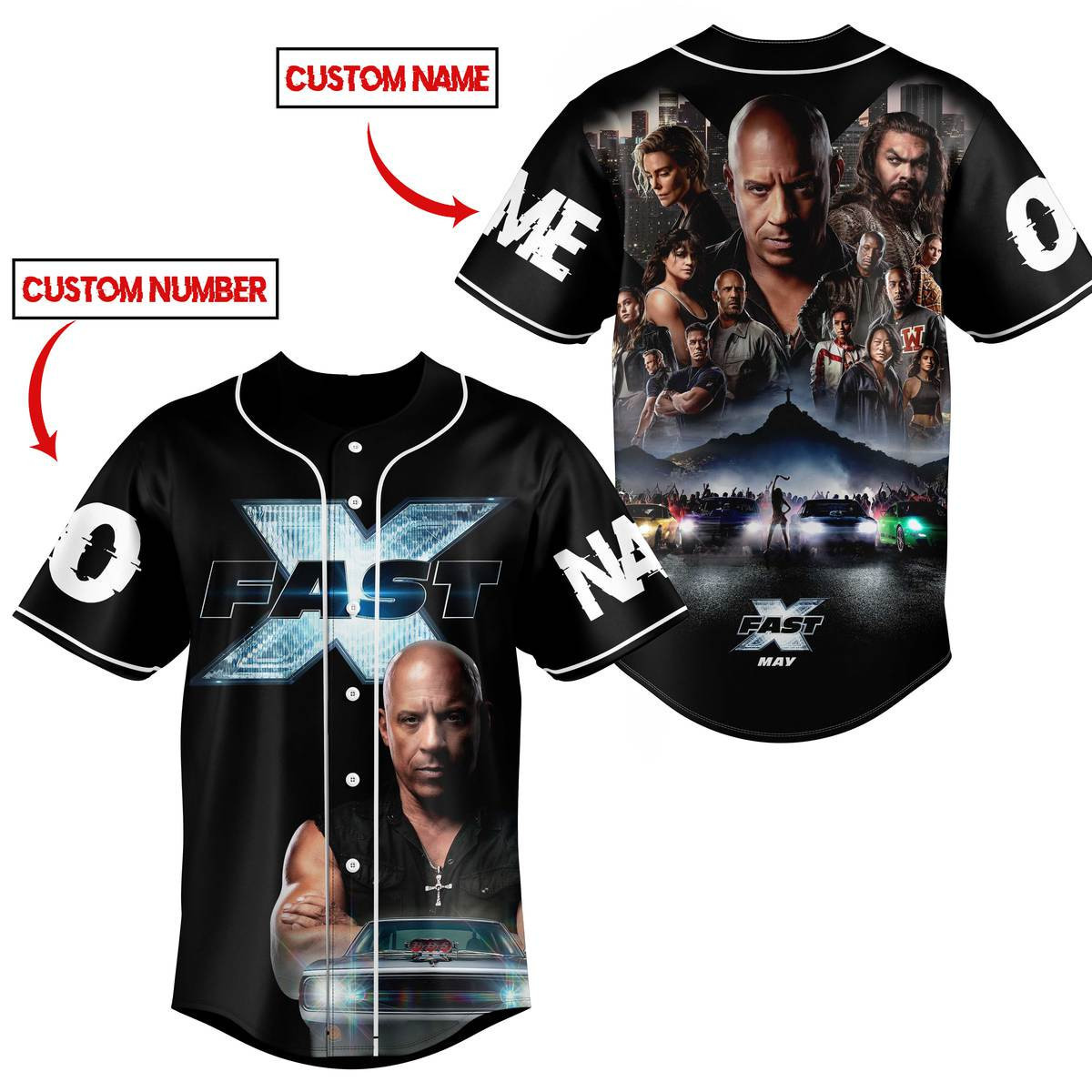 Fast X For Fans Baseball Style Jersey For Men