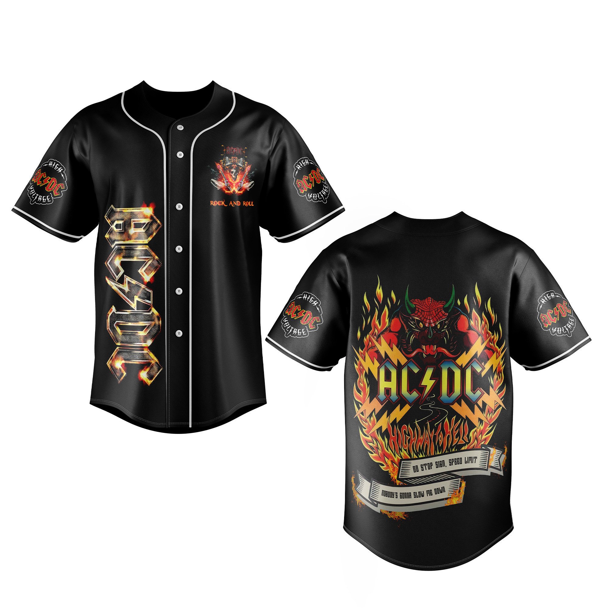 AC/DA For Fans Baseball Style Jersey For Men
