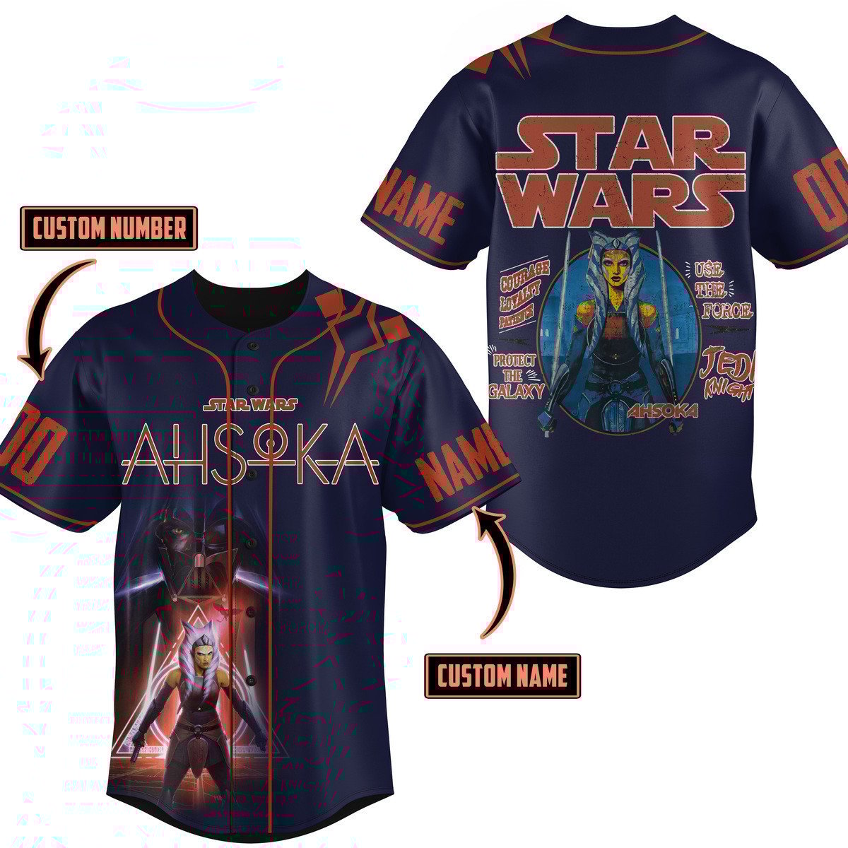 Ahsoka For Fans Baseball Style Jersey For Women