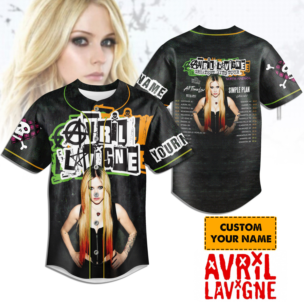 Avril Lavigne For Fans Baseball Style Jersey For Men