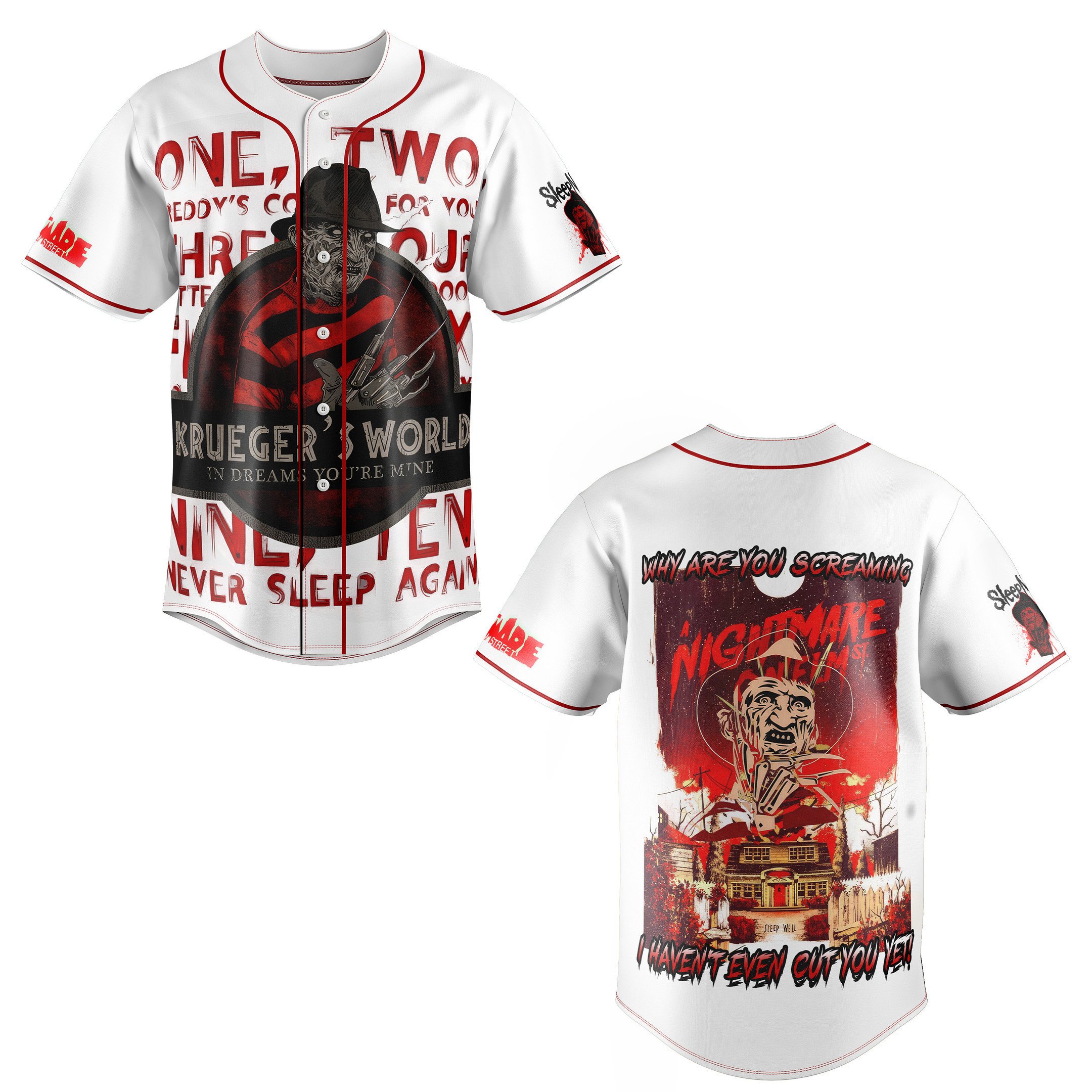 A Nightmare on Elm Street Baseball Jersey For Fans