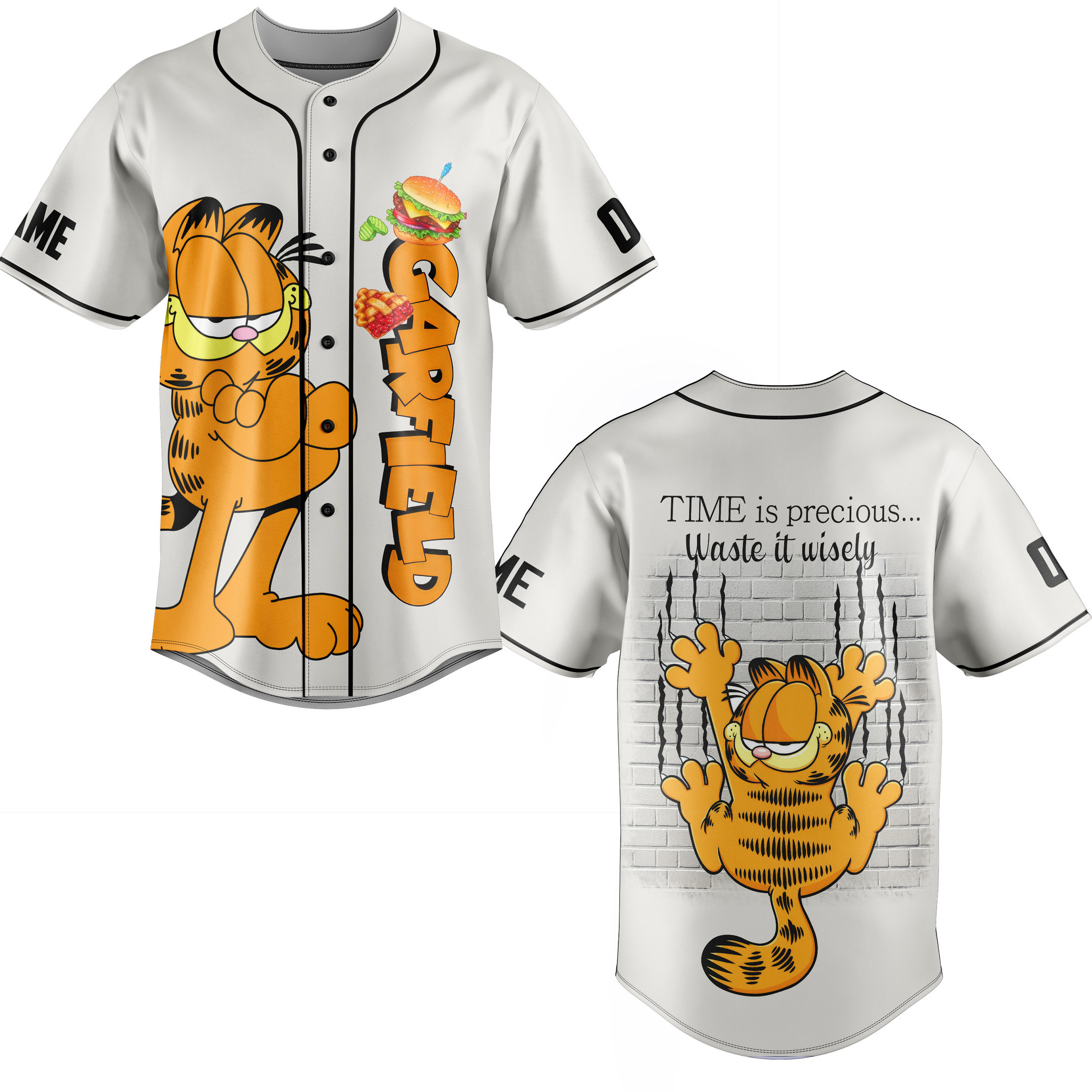 Garfield For Fans Baseball Style Jersey For Women