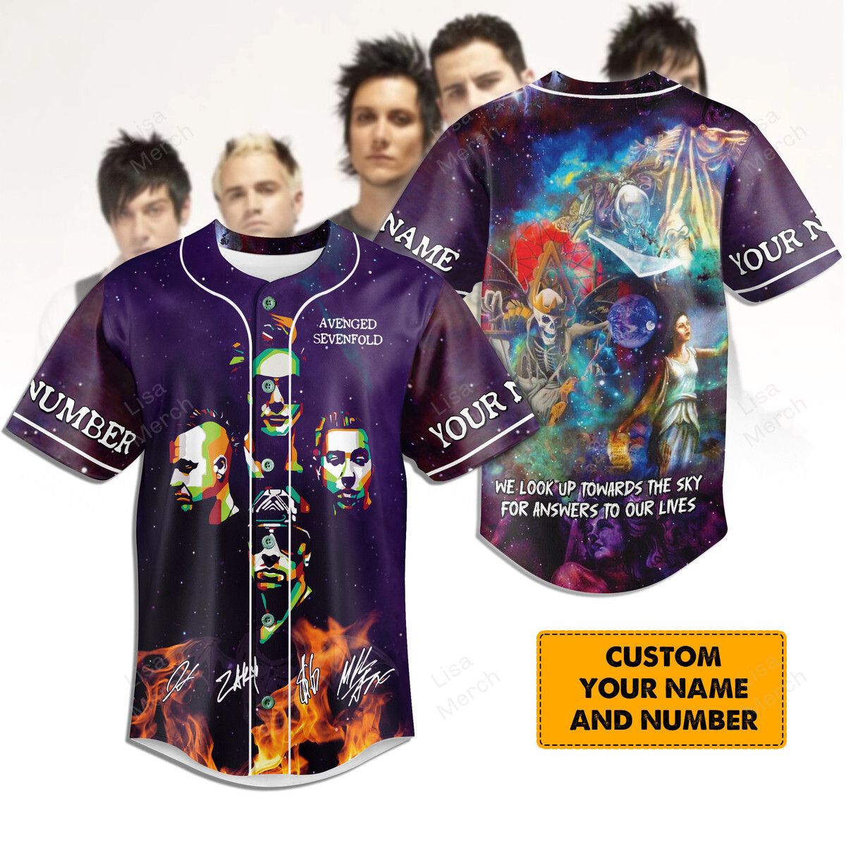 Avenged Sevenfold Baseball Jersey For Fans