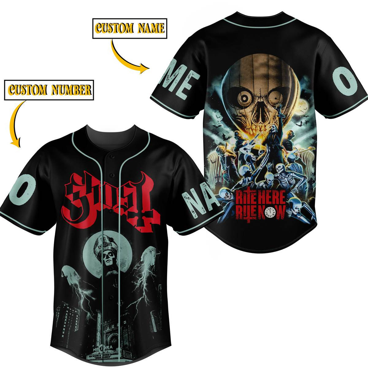 Ghost Rite Here Rite Now Baseball Jersey For Fans