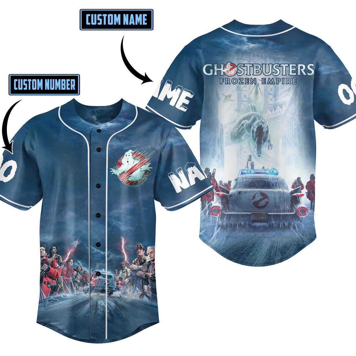 Ghostbusters Frozen Empize Baseball Jersey For Fans