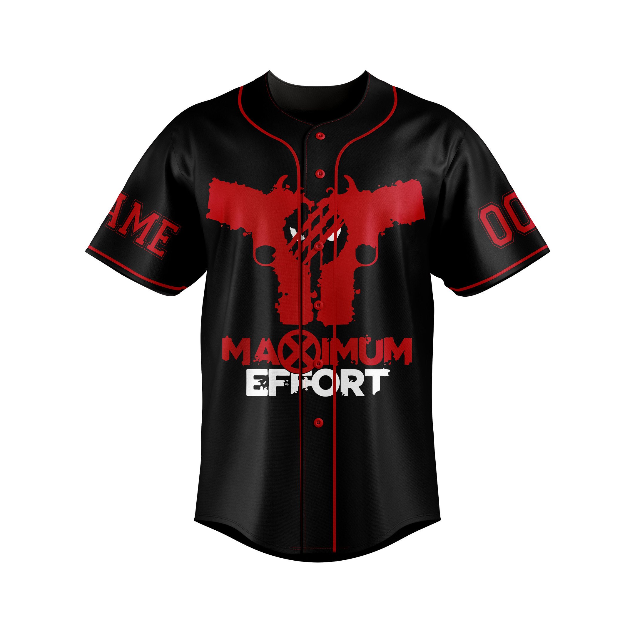 Deadpool Maximum Effort Baseball Jersey For Fans