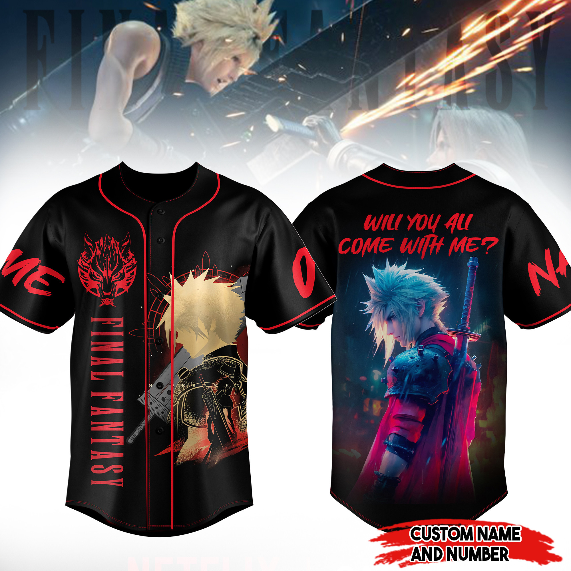 Final Fantasy For Fans Baseball Style Jersey For Men