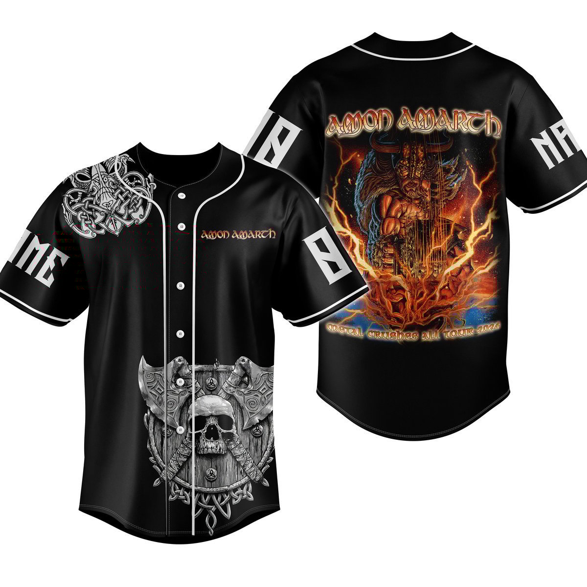 Amon Amarth For Fans Baseball Style Jersey For Women