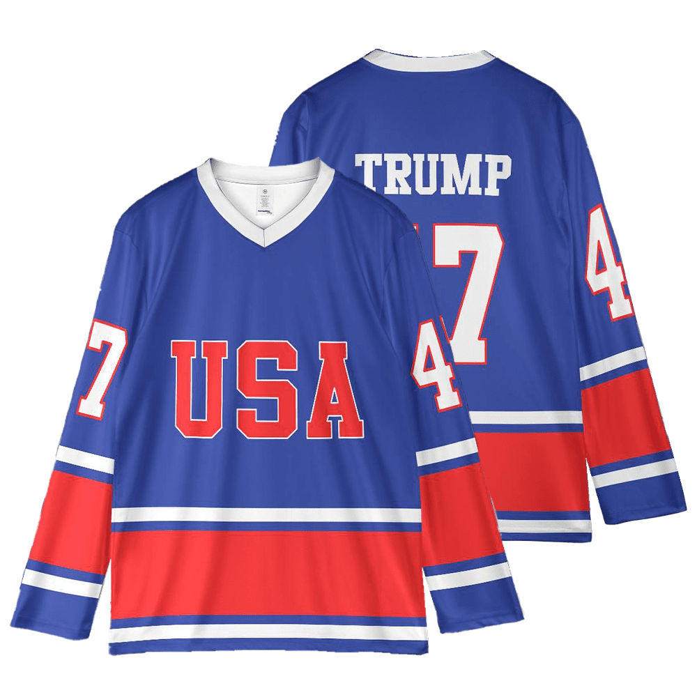 Mens Usa Hockey Jersey Donald Trump #47 Jersey Hockey 2025 Tournament