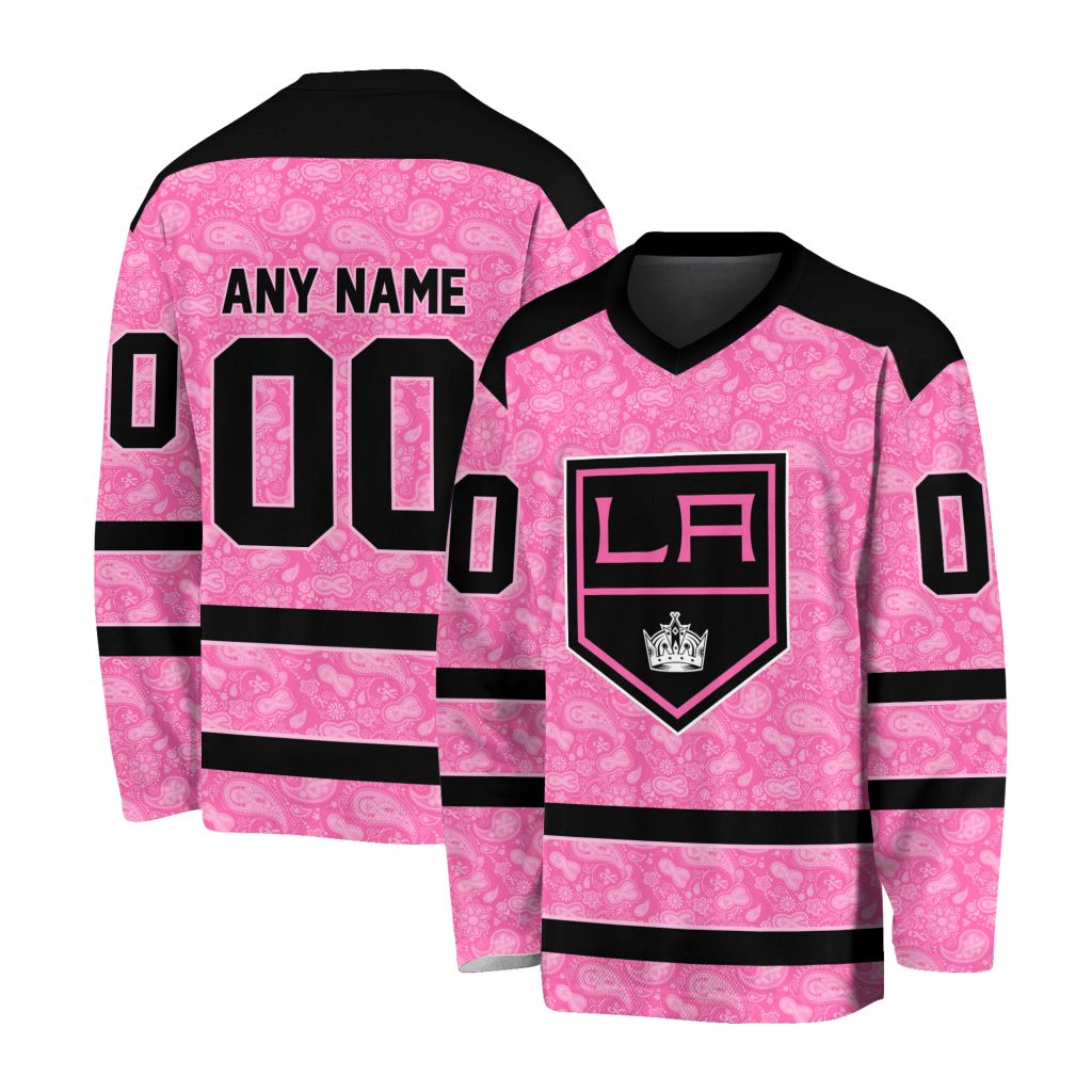 NHL Los Angeles Kings Special Pink V-neck Hockey Jersey