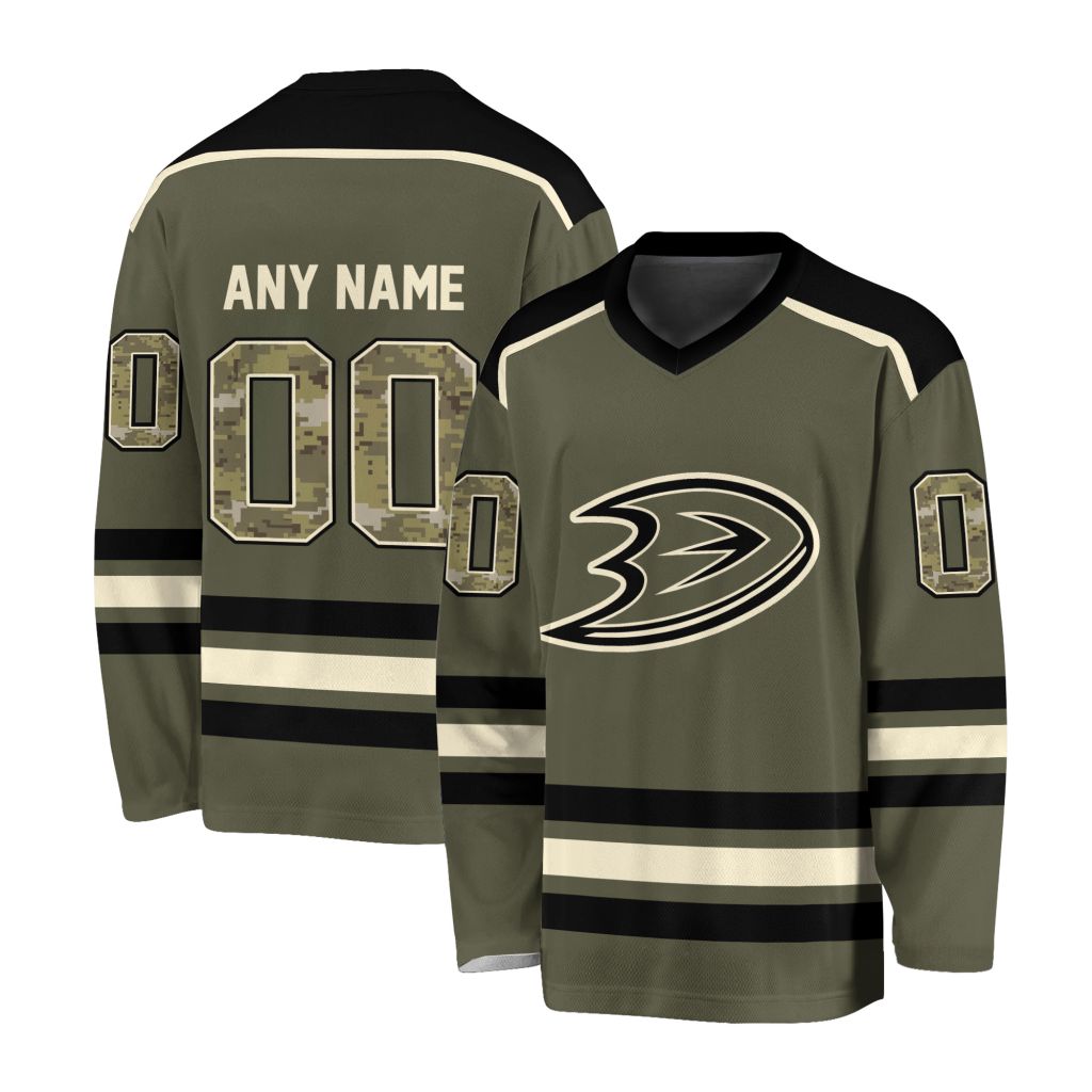 NHL Anaheim Ducks Special Camo V-neck Hockey Jersey