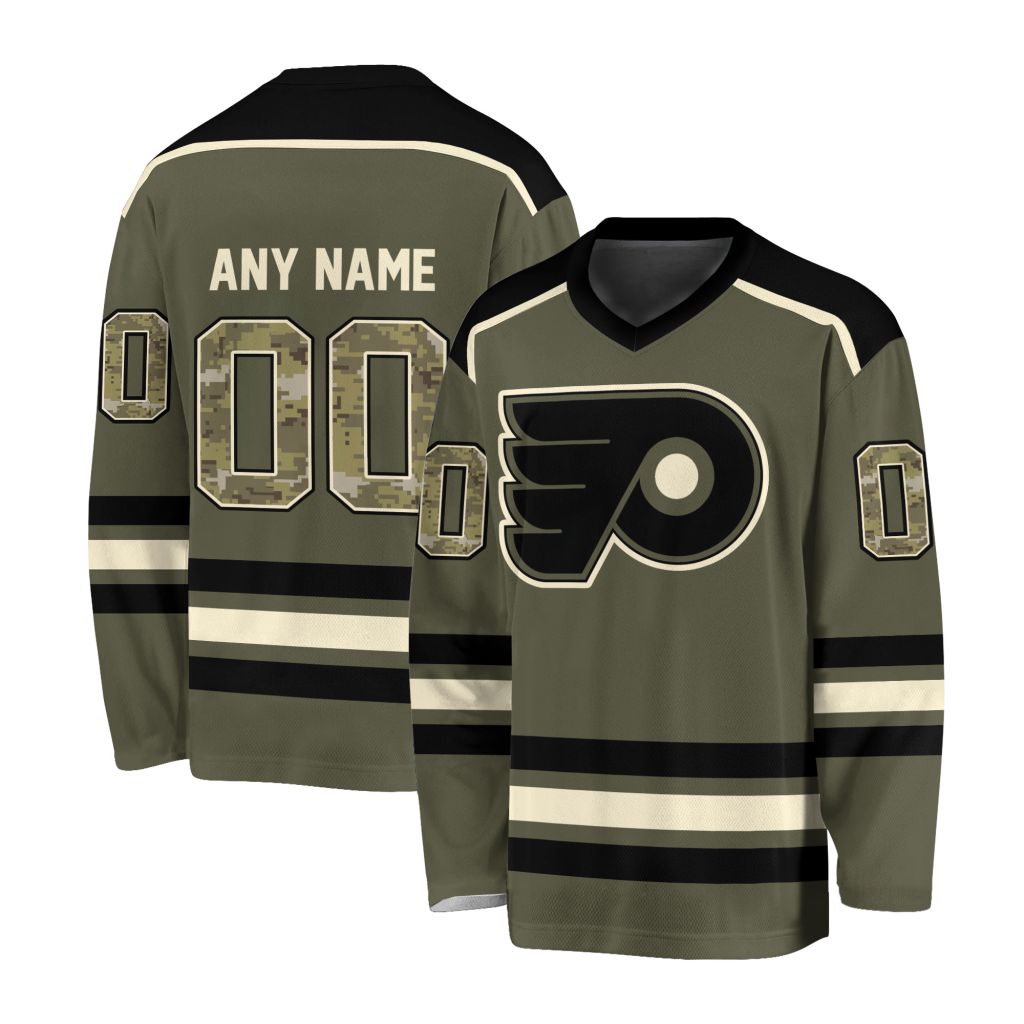 NHL Philadelphia Flyers Special Camo V-neck Hockey Jersey