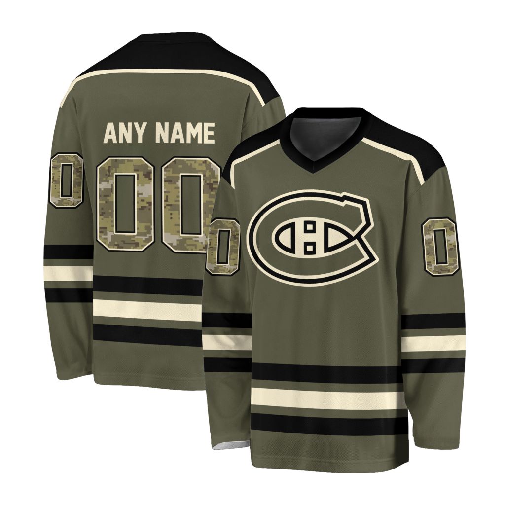 NHL Montreal Canadiens Special Camo V-neck Hockey Jersey