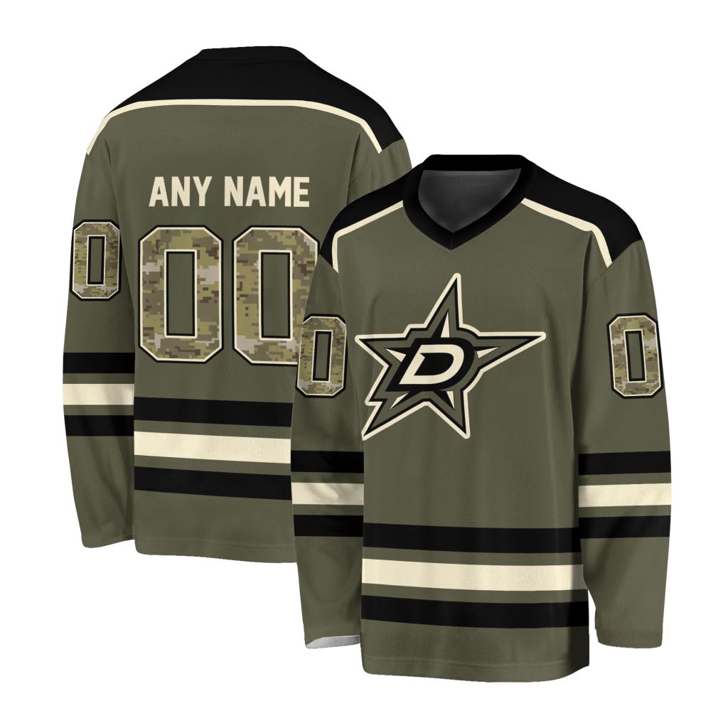 NHL Dallas Stars Special Camo V-neck Hockey Jersey