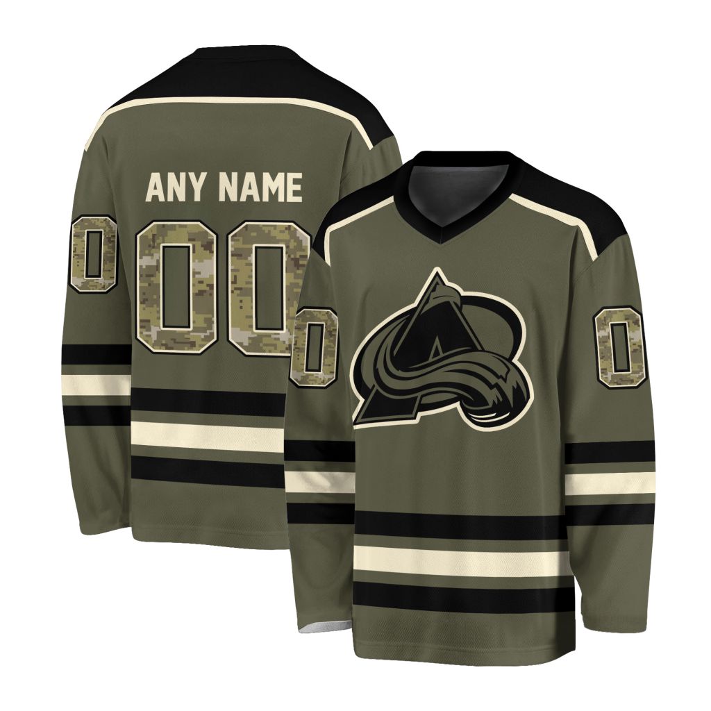 NHL Colorado Avalanche Special Camo V-neck Hockey Jersey