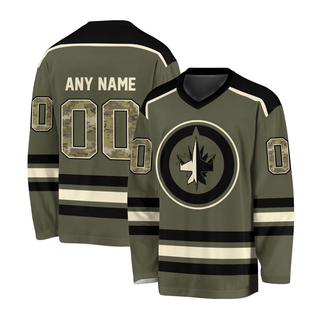 NHL Winnipeg Jets Special Camo V-neck Hockey Jersey