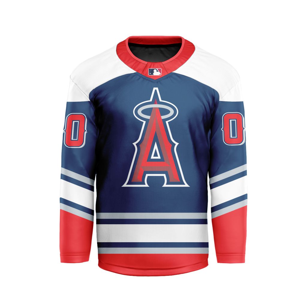 MLB Los Angeles Angels Personalized Alternate Style Hockey Jersey