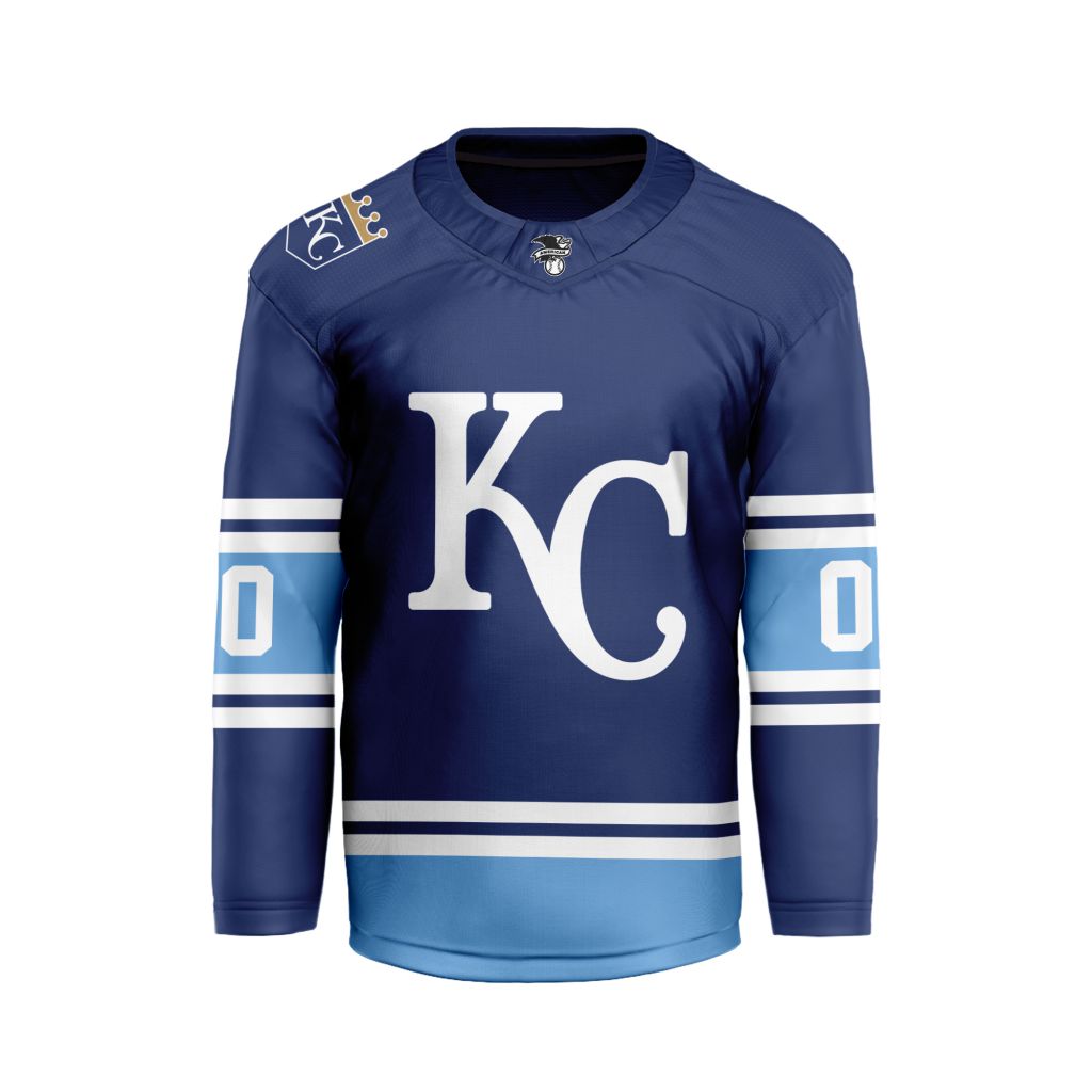 MLB Kansas City Royals Personalized Home Style Hockey Jersey