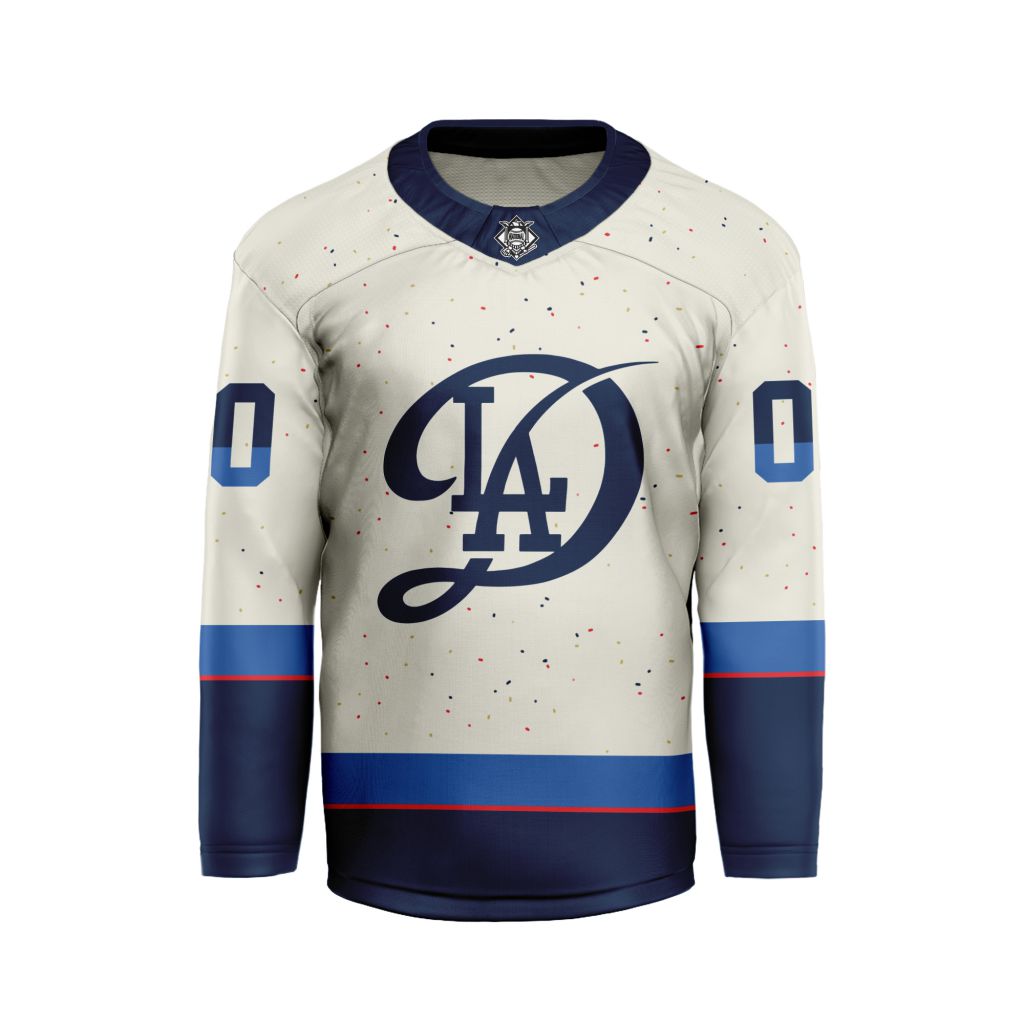 MLB Los Angeles Dodgers Personalized City Connect Style Hockey Jersey