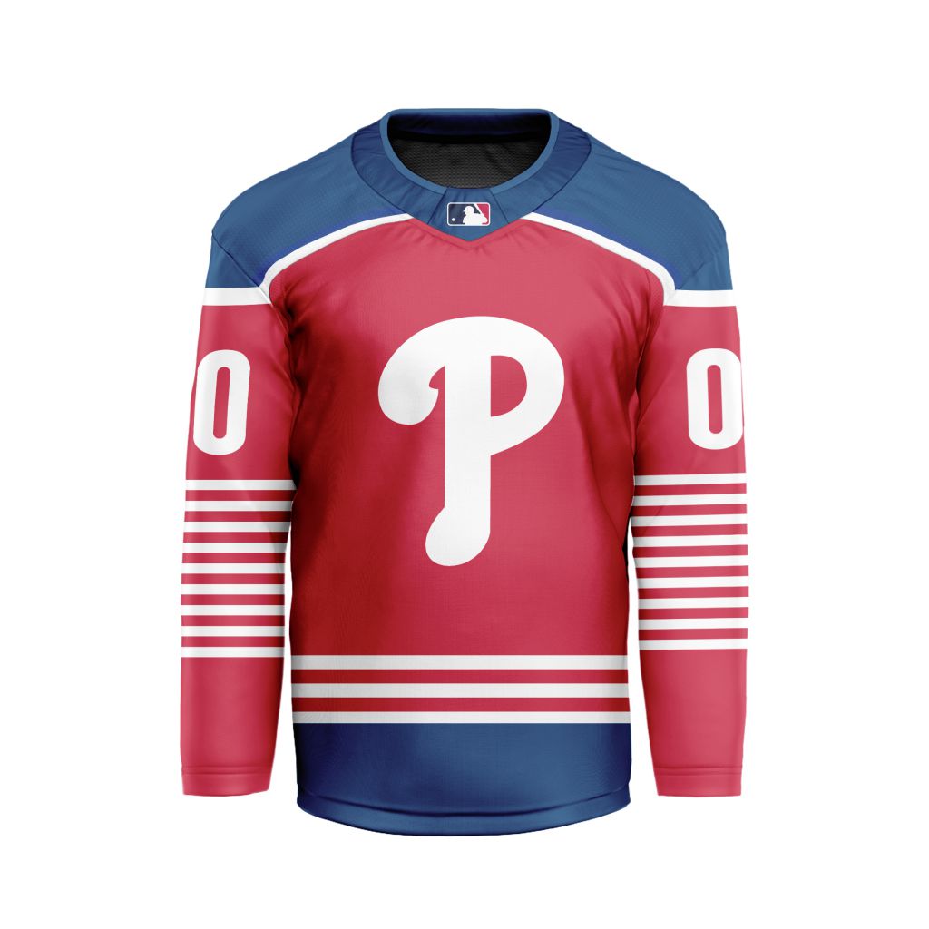 MLB Philadelphia Phillies Personalized Home Style Hockey Jersey