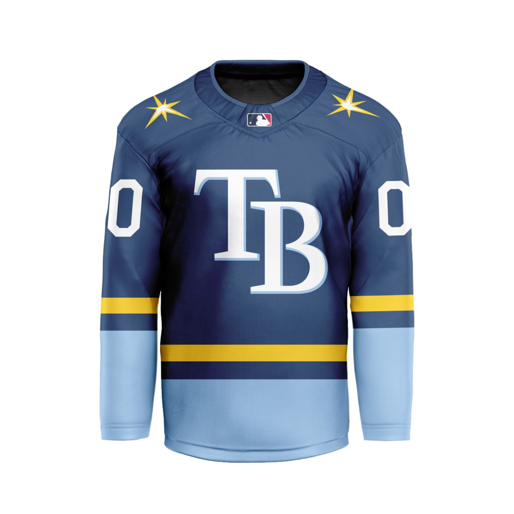MLB Tampa Bay Rays Personalized Home Style Hockey Jersey