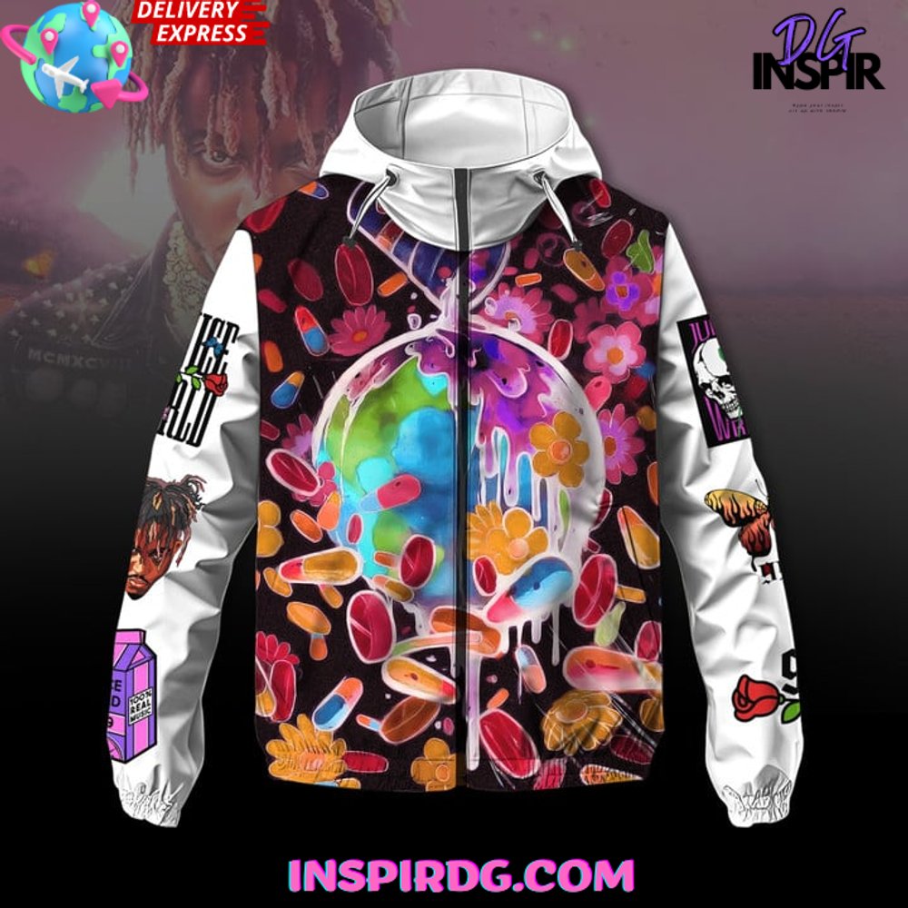 New 2025 Juice WRLD 999 Windbreaker Outdoor Zipper Custom Hoodie