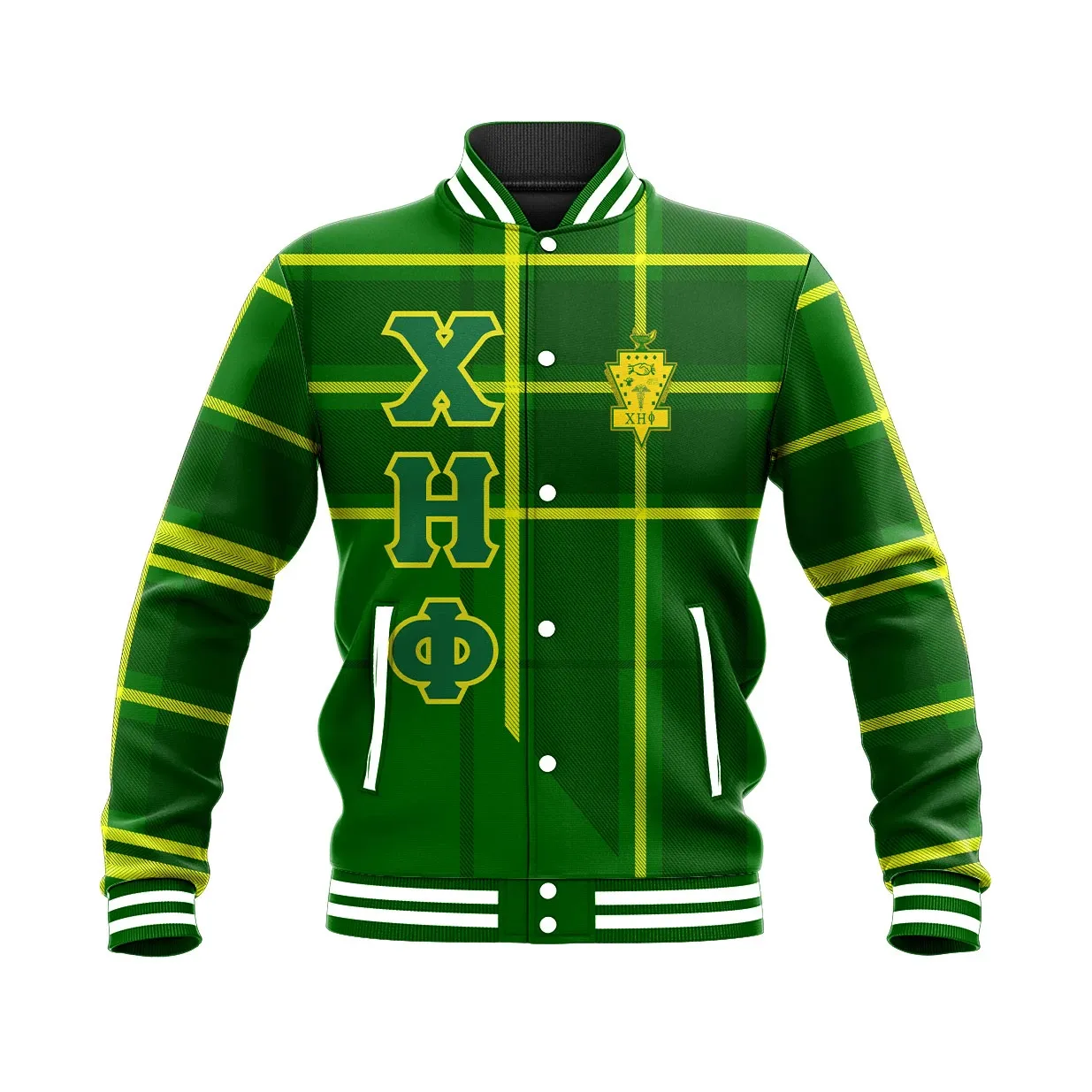Chi Eta Phi Burberr Style Baseball Jacket N