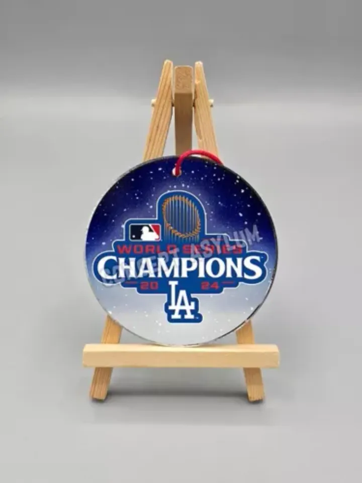 2025 WORLD SERIES CHAMPIONS LOS ANGELES DODGERS METAL CHRISTMAS TREE ORNAMENT